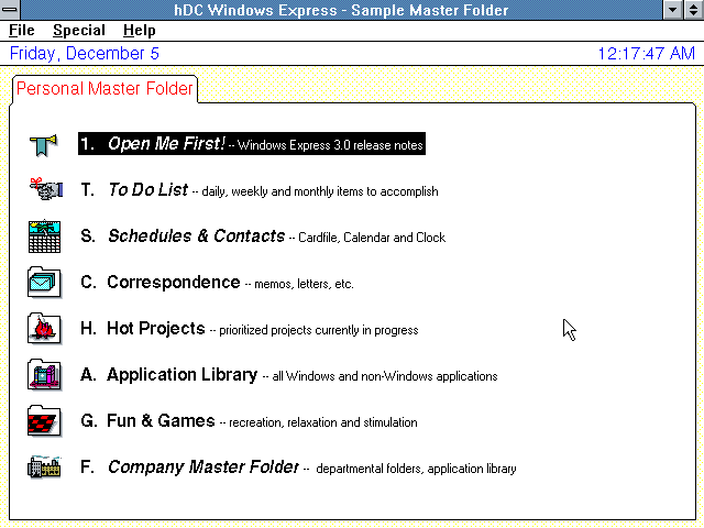 hDC Windows Express Demo